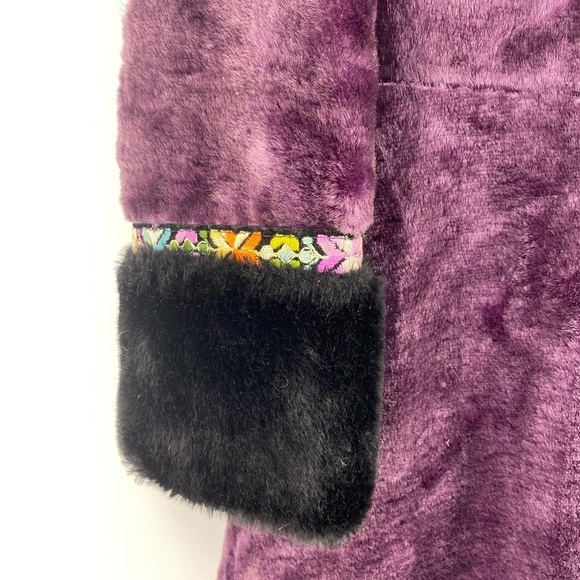 Vintage 1960’s Niccolini Medium Purple Black Faux Fur Penny Lane Coat Re… - Picture 7 of 15